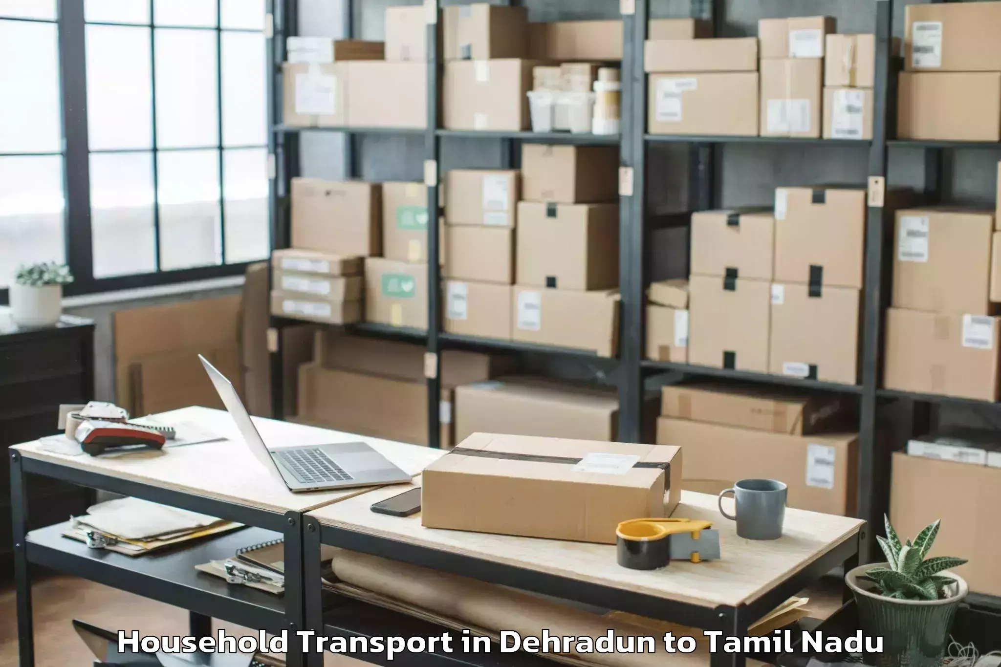 Efficient Dehradun to Kamarajar Port Household Transport